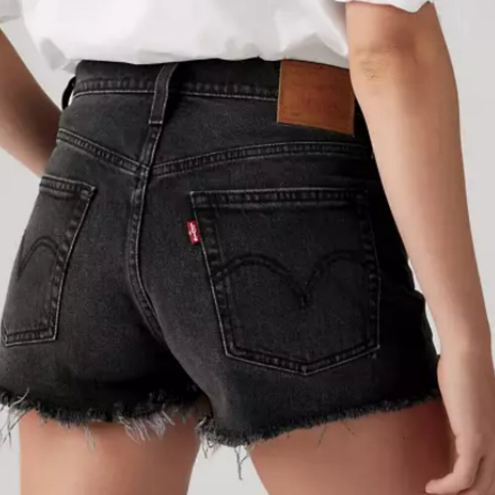 Levi's 501 Original Lunar Black Buttonfly Shorts WS-120 - Picture 2 of 5